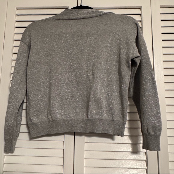 Peserico Tricot Silver Sparkle Open-Front Cardigan – Made in Italy (Size 44) - Picture 7 of 11